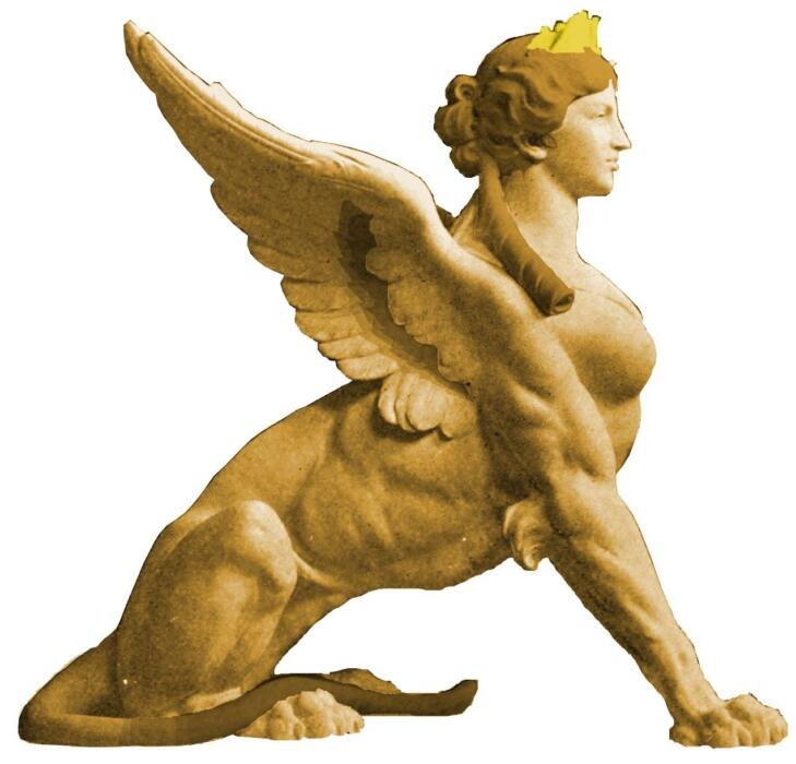 A regal lion statue wearing a crown, symbolizing strength and majesty. 